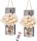 Rustic Wooden Wall Hanging Decor with LED String Lights for Modern Living Room and Bedroom, Inspirational Country Style Vintage Wall Decoration Art, 6 Hour Timer Set of 2 Grey